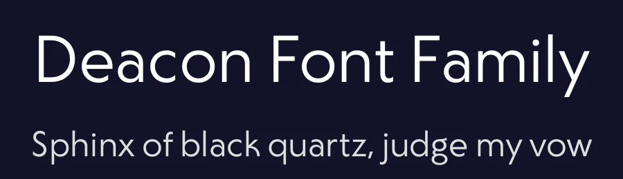 Deacon Font Family by Mark Butchko — Sans Serif Font — thumbnail 2