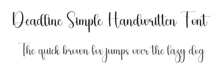 Deadline Simple Handwritten Font by freshtypeink — Script Handwritten Font