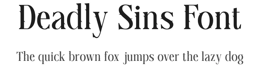 Deadly Sins Font by roomspace.cl — Display Font