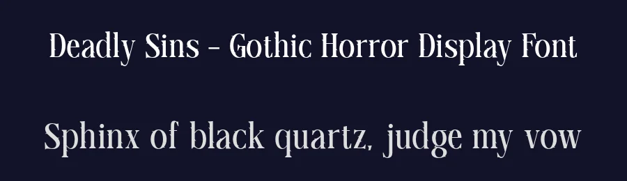 Deadly Sins – Gothic Horror Display Font by roomspace.cl — Display Font — thumbnail 2