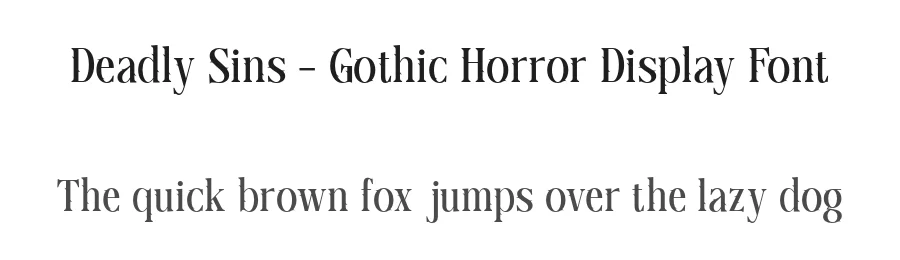 Deadly Sins – Gothic Horror Display Font by roomspace.cl — Display Font