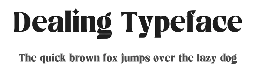 Dealing Typeface by gatype — Display Font