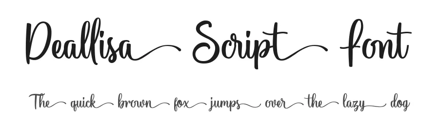 Deallisa Script Font by fontkong — Script Handwritten Font