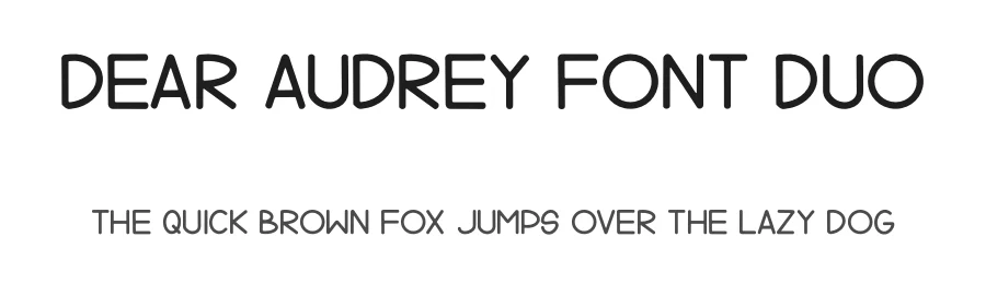 Dear Audrey Font Duo by peterdraw — Sans Serif Font