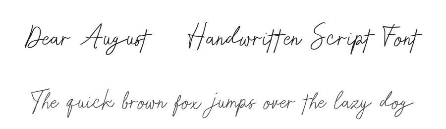 Dear August – Handwritten Script Font by fonthentic — Serif Font