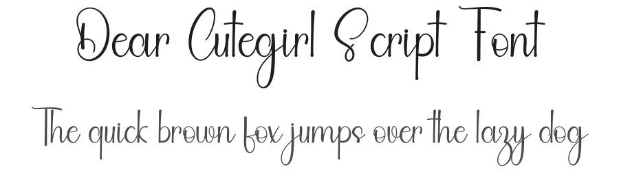 Dear Cutegirl Script Font by freshtypeink — Script Handwritten Font