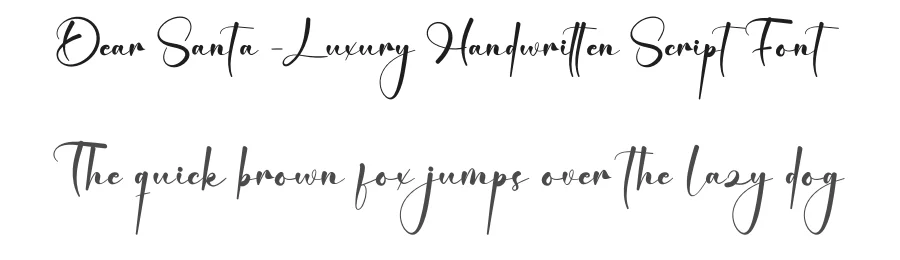 Dear Santa – Luxury Handwritten Script Font by creativeletter — Script Handwritten Font
