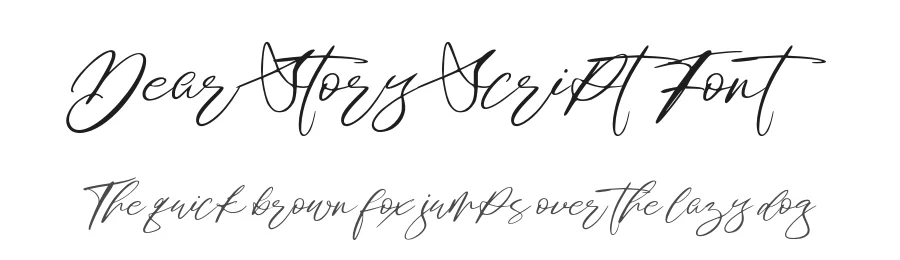 Dear Story Script Font by stripesstudio — Script Handwritten Font