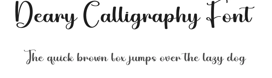 Deary Calligraphy Font by andikastudio — Script Handwritten Font