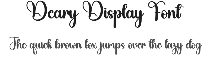 Deary Display Font by creativeletter — Script Handwritten Font