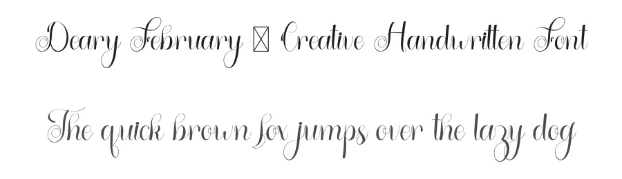 Deary February – Creative Handwritten Font by freshtypeink — Script Handwritten Font