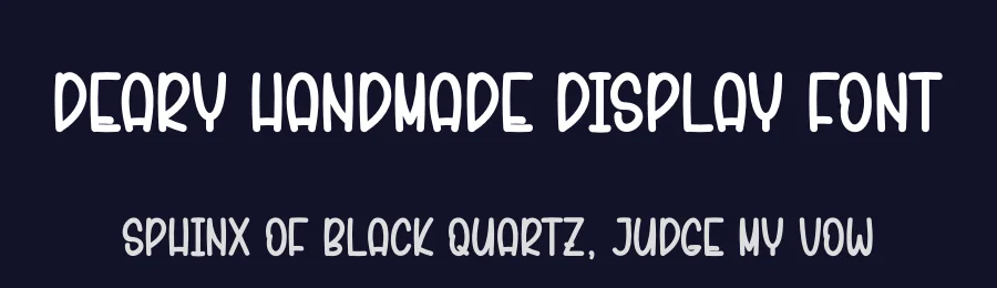 Deary Handmade Display Font by creativeletter — Display Font — thumbnail 2