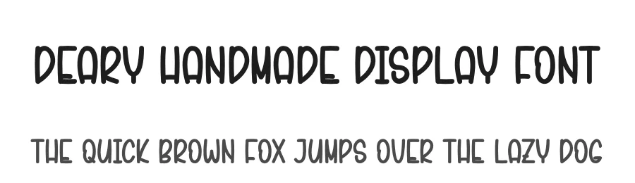 Deary Handmade Display Font by creativeletter — Display Font