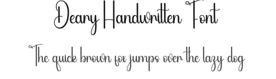 Deary Handwritten Font by andikastudio — Script Handwritten Font