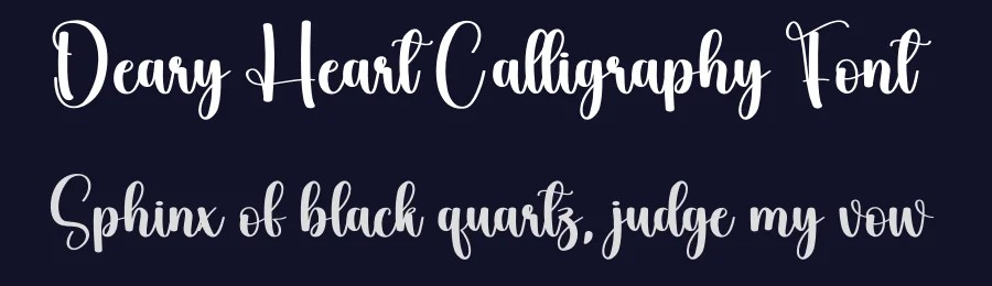 Deary Heart Calligraphy Font by creativeletter — Script Handwritten Font — thumbnail 2