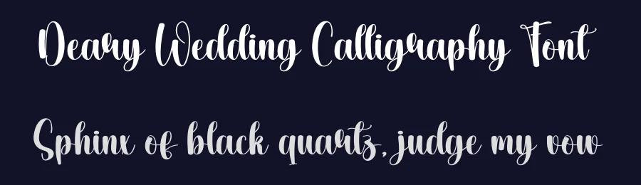 Deary Wedding Calligraphy Font by creativeletter — Script Handwritten Font — thumbnail 2