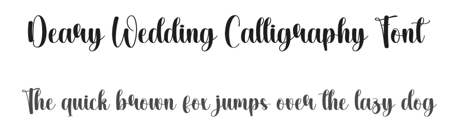 Deary Wedding Calligraphy Font by creativeletter — Script Handwritten Font