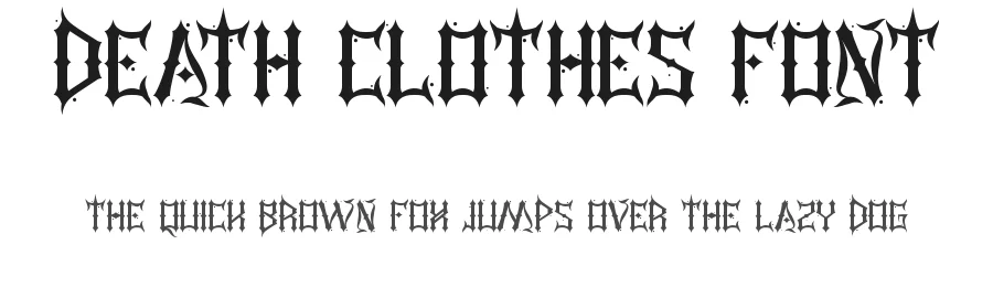 Death Clothes Font by noahtype — Decorative Font