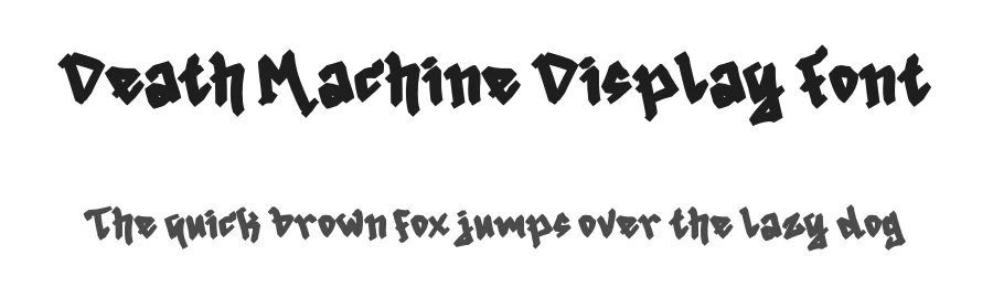 Death Machine Display Font by Yoga Letter — Display Font