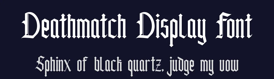 Deathmatch Display Font by fontkong — Blackletter Font — thumbnail 2