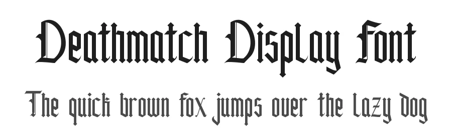 Deathmatch Display Font by fontkong — Blackletter Font