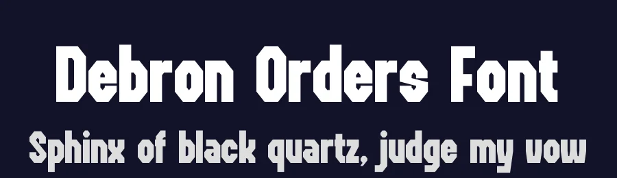 Debron Orders Font by Denustudios — Display Font — thumbnail 2