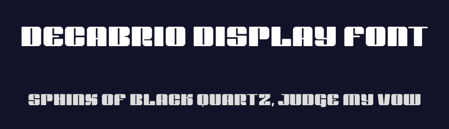 Decabrio Display Font by Namara Creative — Sans Serif Font — thumbnail 2