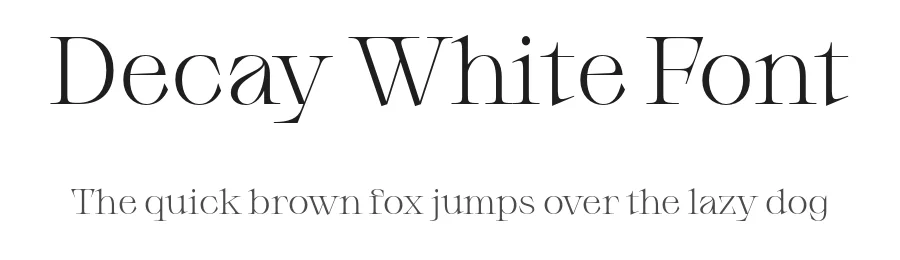 Decay White Font by Due Studio — Serif Font