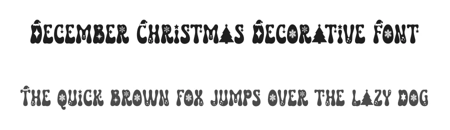 December Christmas Decorative Font by airotype — Display Font