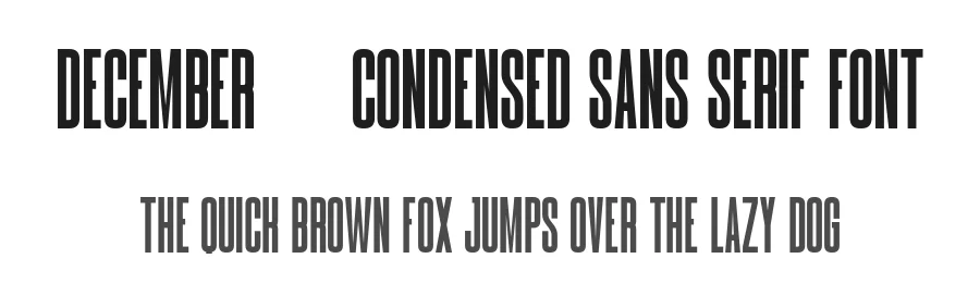 December – Condensed Sans Serif Font by Craftedtype — Display Font