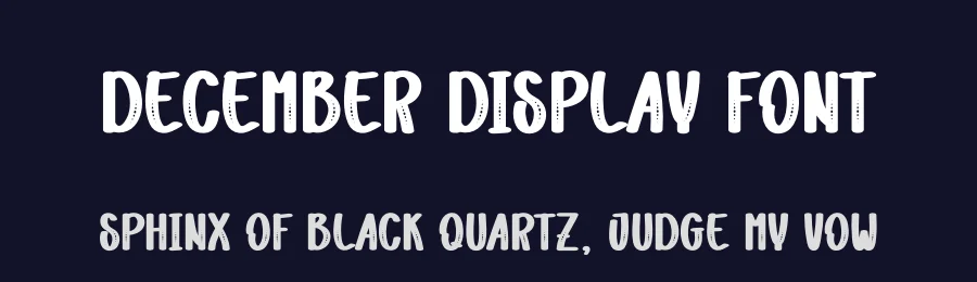 December Display Font by andikastudio — Display Font — thumbnail 2