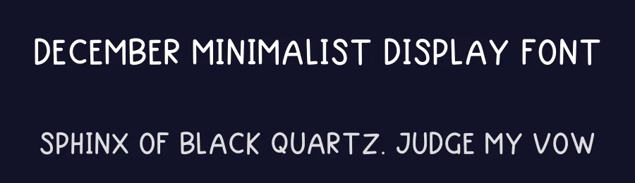 December Minimalist Display Font by Craftedtype — Decorative Font — thumbnail 2