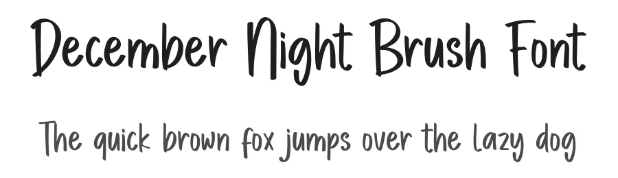 December Night Brush Font by inermediaSTUDIO — Script Handwritten Font