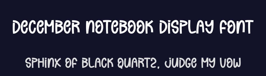 December Notebook Display Font by andikastudio — Display Font — thumbnail 2