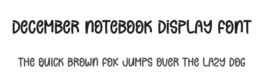 December Notebook Display Font by andikastudio — Display Font