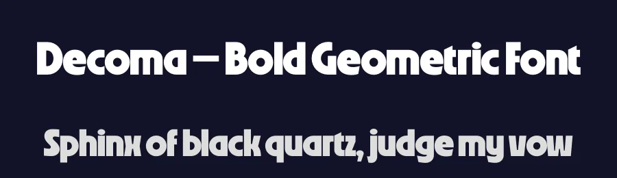 Decoma – Bold Geometric Font by limitype — Decorative Font — thumbnail 2