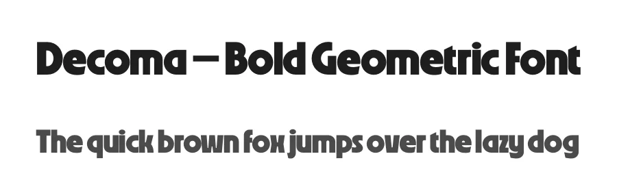 Decoma – Bold Geometric Font by limitype — Decorative Font