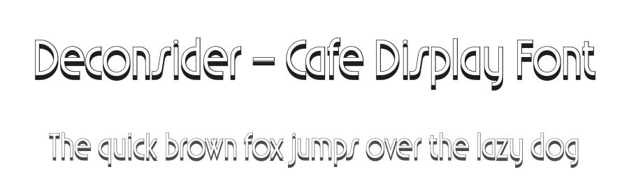 Deconsider – Cafe Display Font by Casloop Studio — Display Font