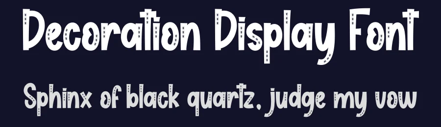 Decoration Display Font by creativeletter — Display Font — thumbnail 2