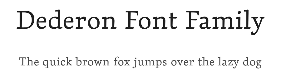 Dederon Font Family by Suitcase Type Foundry — Serif Font