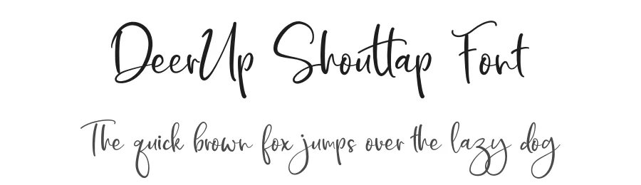 DeerUp Shouttap Font by azcreativestd — Script Handwritten Font