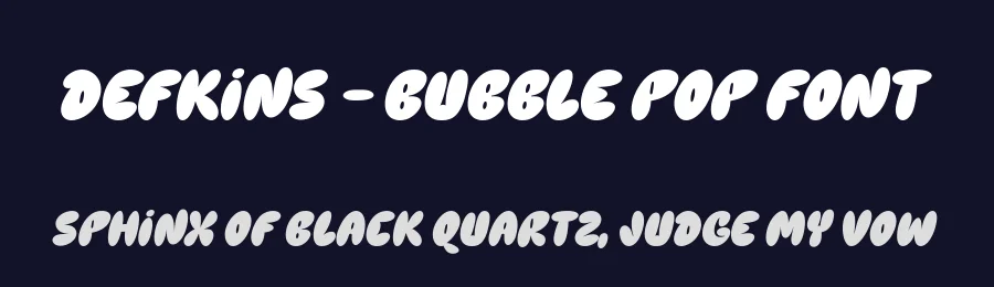 Defkins – Bubble Pop Font by Four Lines Studio — Display Font — thumbnail 2