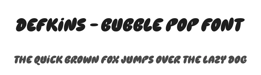 Defkins – Bubble Pop Font by Four Lines Studio — Display Font