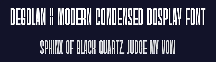 Degolan || Modern Condensed Dosplay Font by ErmediaStudio — Decorative Font — thumbnail 2