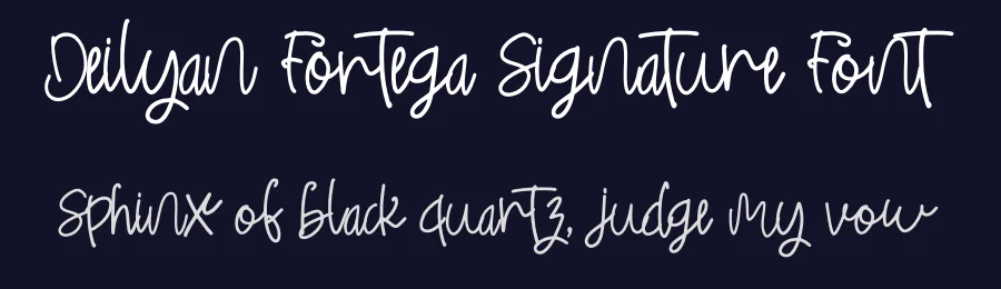 Deilyan Fortega Signature Font by Dhabee — Script Handwritten Font — thumbnail 2