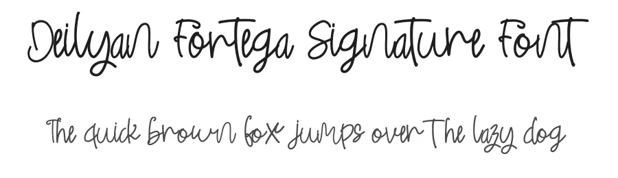 Deilyan Fortega Signature Font by Dhabee — Script Handwritten Font