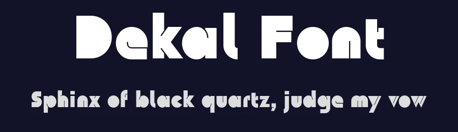 Dekal Font by Jonathan Hill — Display Font — thumbnail 2