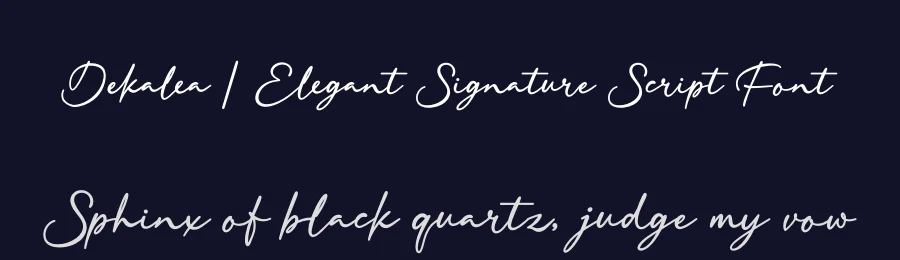 Dekalea | Elegant Signature Script Font by Denustudios — Serif Font — thumbnail 2