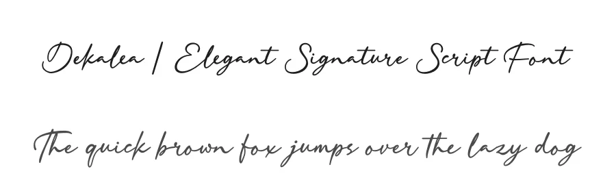 Dekalea | Elegant Signature Script Font by Denustudios — Serif Font