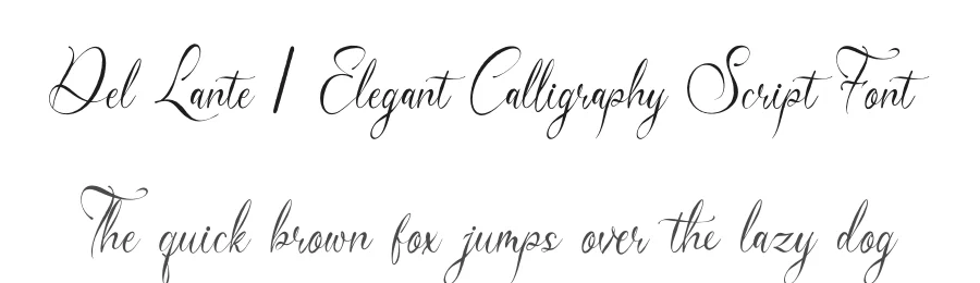 Del Lante | Elegant Calligraphy Script Font by Gracetypestudio — Script Handwritten Font